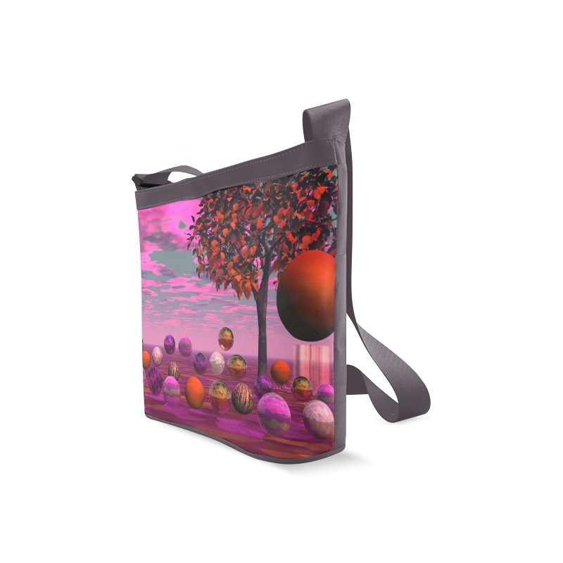 Bittersweet Opinion, Abstract Raspberry Maple Tree Crossbody Bags (Model 1613)