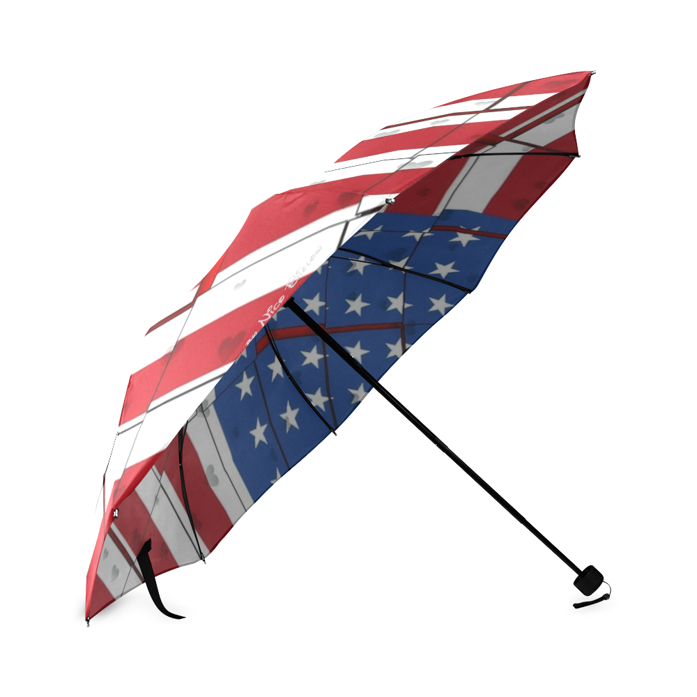 USA Pattern by Nico Bielow Foldable Umbrella (Model U01)