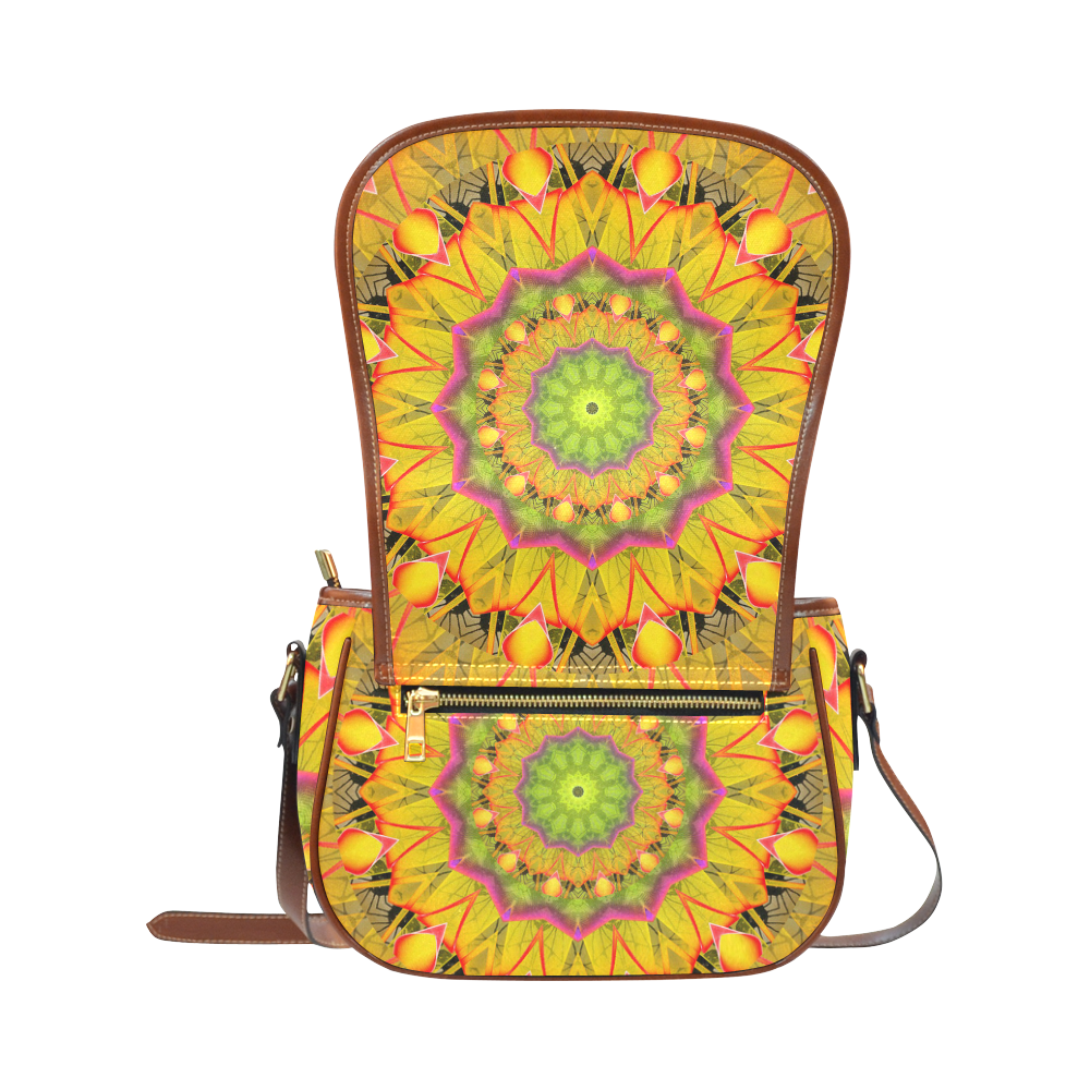 Beach Grass Golden Red Foliage Abstract Fall Days Saddle Bag/Large (Model 1649)