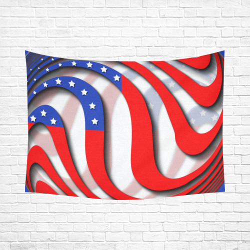 Flag of United States of America Cotton Linen Wall Tapestry 80"x 60"