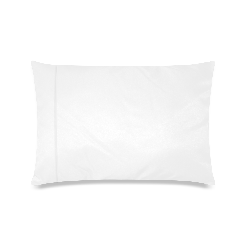 A elegant floral damasks in  silver and black Custom Rectangle Pillow Case 16"x24" (one side)