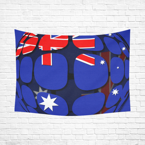 The Flag of Australia Cotton Linen Wall Tapestry 80"x 60"