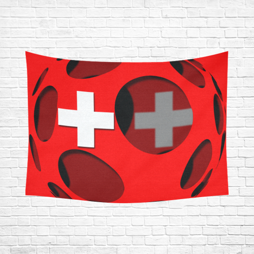 The Flag of Switzerland Cotton Linen Wall Tapestry 80"x 60"