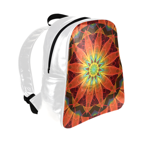 Radiance and Light, Orange Brown Awakening Multi-Pockets Backpack (Model 1636)