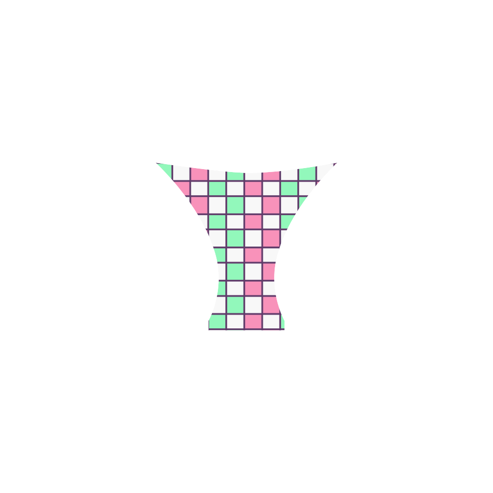 Geometry in green and pink Custom Bikini Swimsuit