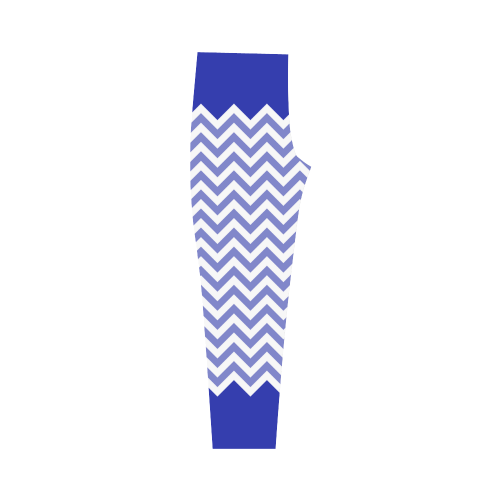 HIPSTER zigzag chevron pattern white Capri Legging (Model L02)