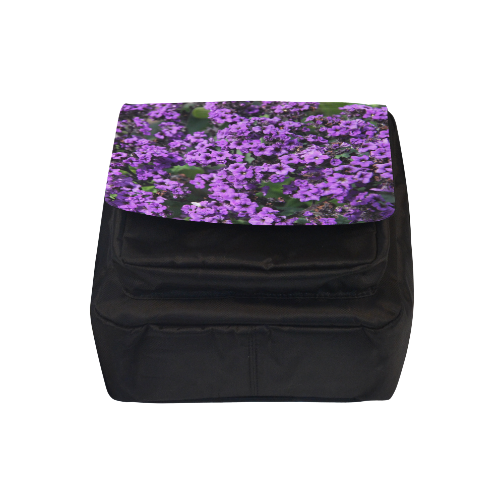 Purple Flowers Crossbody Nylon Bags (Model 1633)