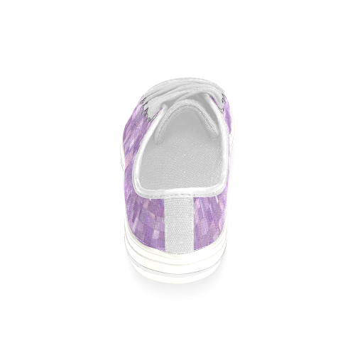 Purple Pearl Mosaic Women's Classic Canvas Shoes (Model 018)