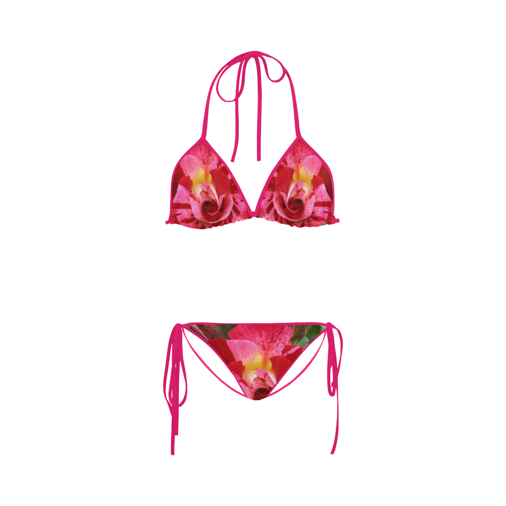 Pink Rose Custom Bikini Swimsuit
