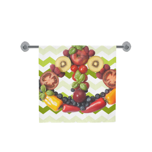 Peace Vegan Fruits Vegetables Symbol Bath Towel 30"x56"