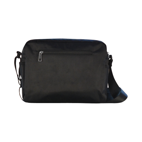 Interwoven Highlights - Black & Gray Classic Cross-body Nylon Bags (Model 1632)