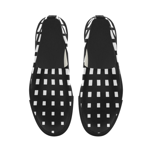 Black white squares ladies shoes Apus Slip-on Microfiber Women's Shoes ...