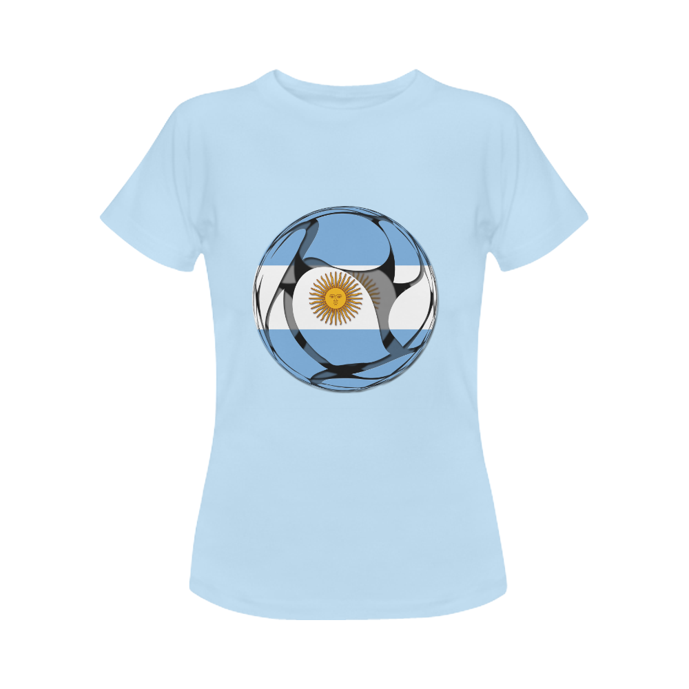 The Flag of Argentina Women's Classic T-Shirt (Model T17）