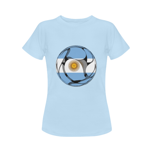 The Flag of Argentina Women's Classic T-Shirt (Model T17）