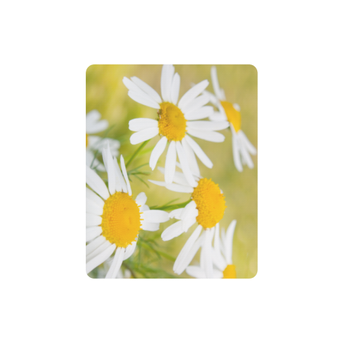 Camomile Chamomile Camille Flower Summer Green Rectangle Mousepad