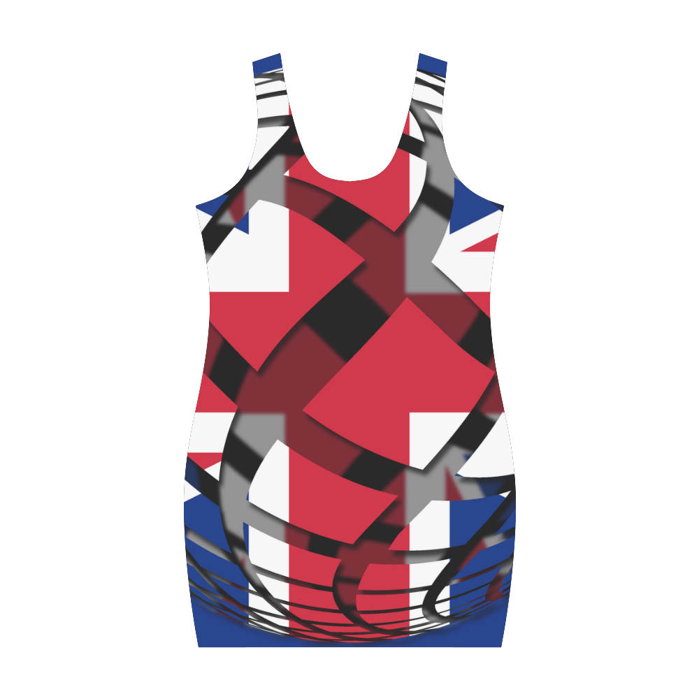 The Flag of United Kingdom Medea Vest Dress (Model D06)