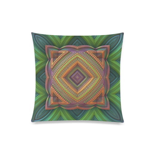 Four-sided Mandala Custom Zippered Pillow Case 20"x20"(Twin Sides)