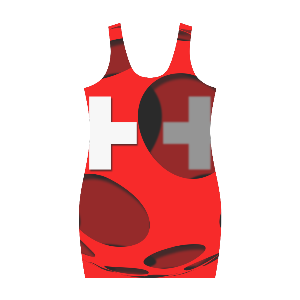 The Flag of Switzerland Medea Vest Dress (Model D06)