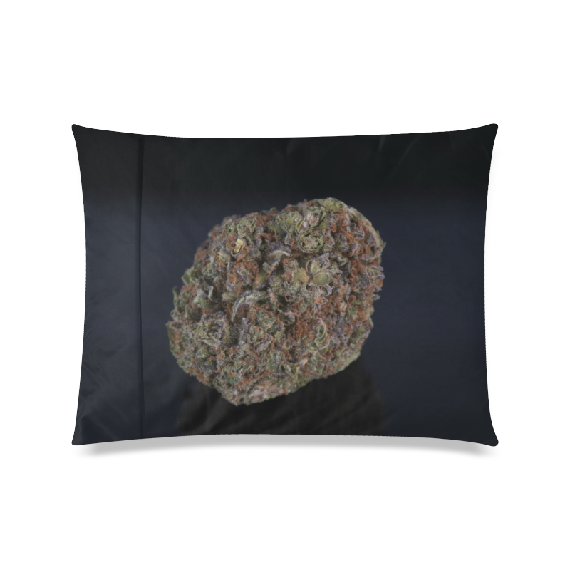 Medicinal Medical Marijuana on Black Custom Zippered Pillow Case 20"x26"(Twin Sides)