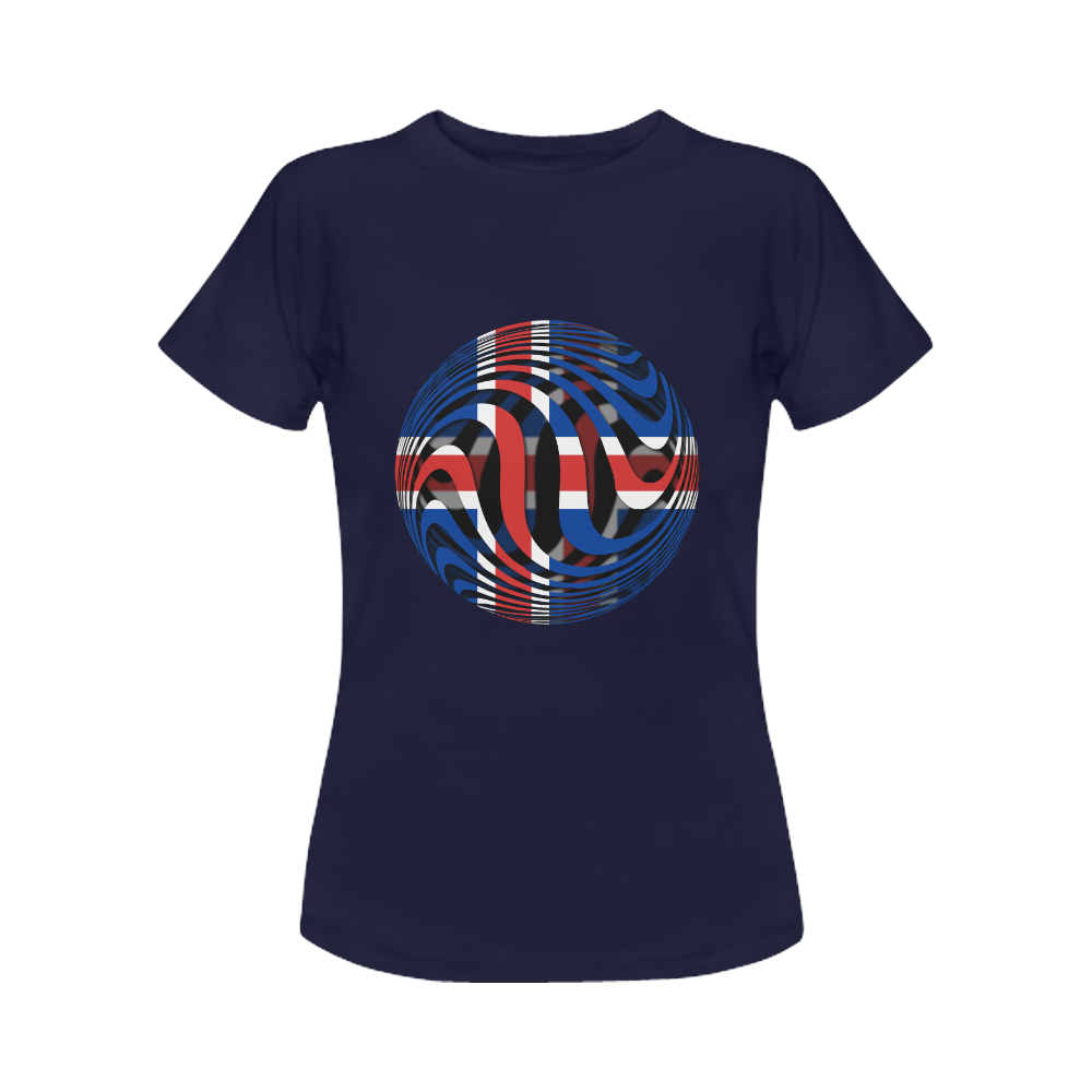 The Flag of Iceland Women's Classic T-Shirt (Model T17）