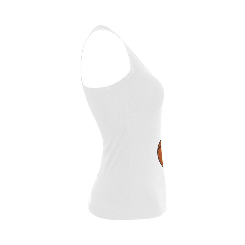 Basketball And Hoop Women's Shoulder-Free Tank Top (Model T35)