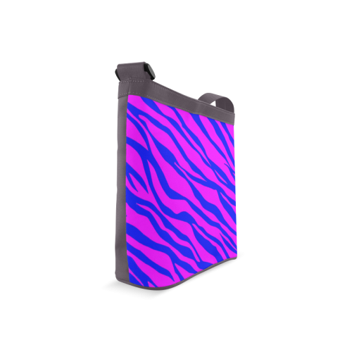 Hot Pink Blue Zebra Stripes Crossbody Bags (Model 1613)