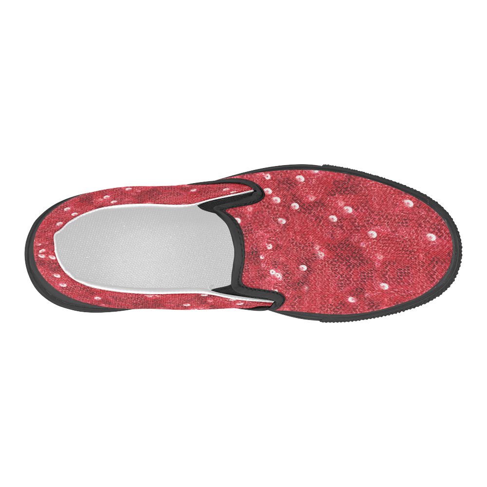 Sparkling Sequin-Like Pattern Women's Slip-on Canvas Shoes (Model 019)