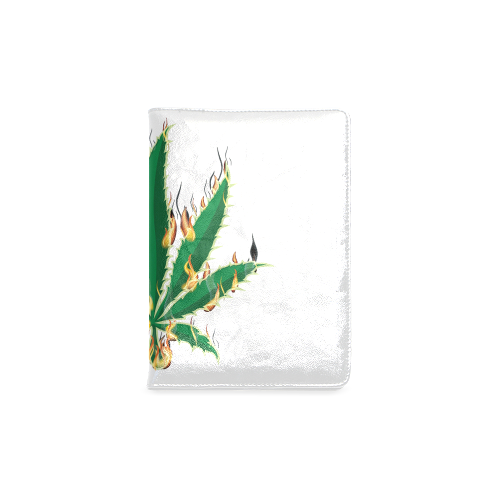 Flaming Marijuana Leaf Custom NoteBook A5