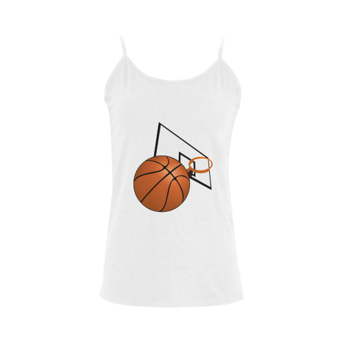 Basketball And Hoop Women's Spaghetti Top (USA Size) (Model T34)