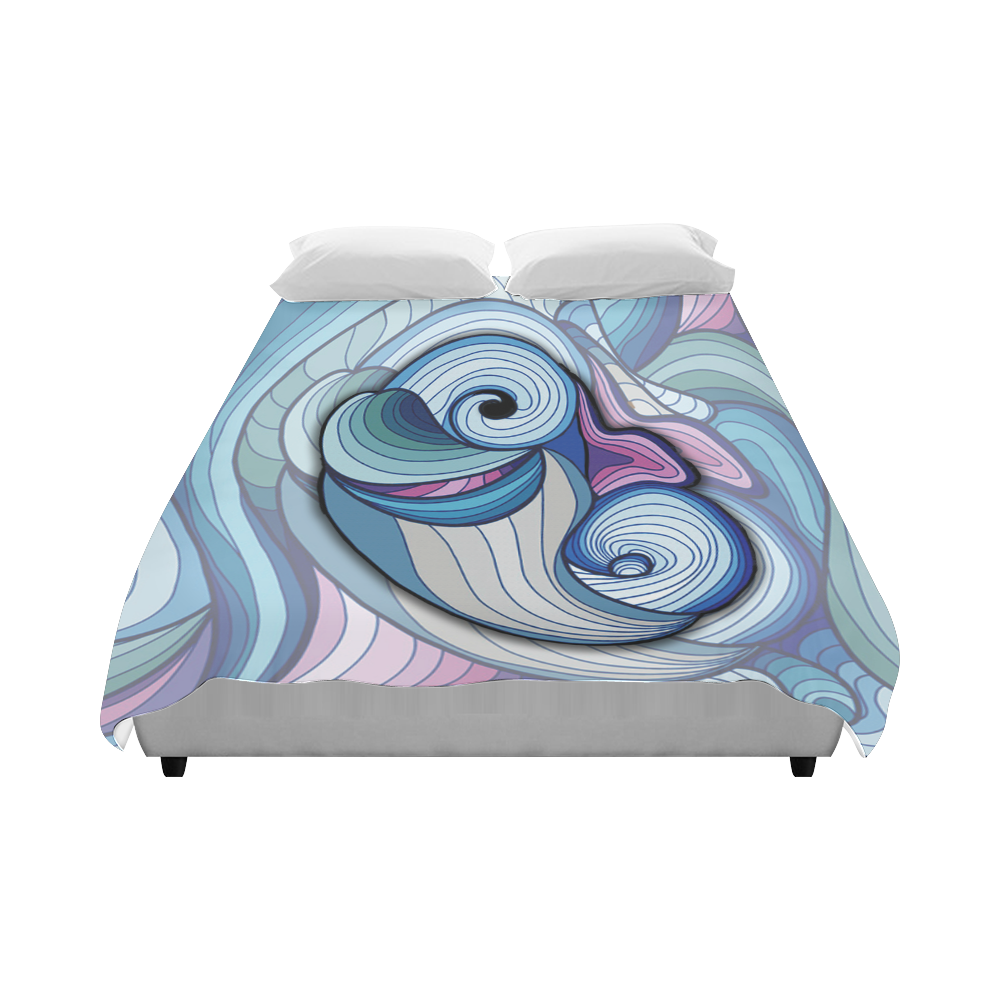 Astract dolphin fantasy Duvet Cover 86"x70" ( All-over-print)