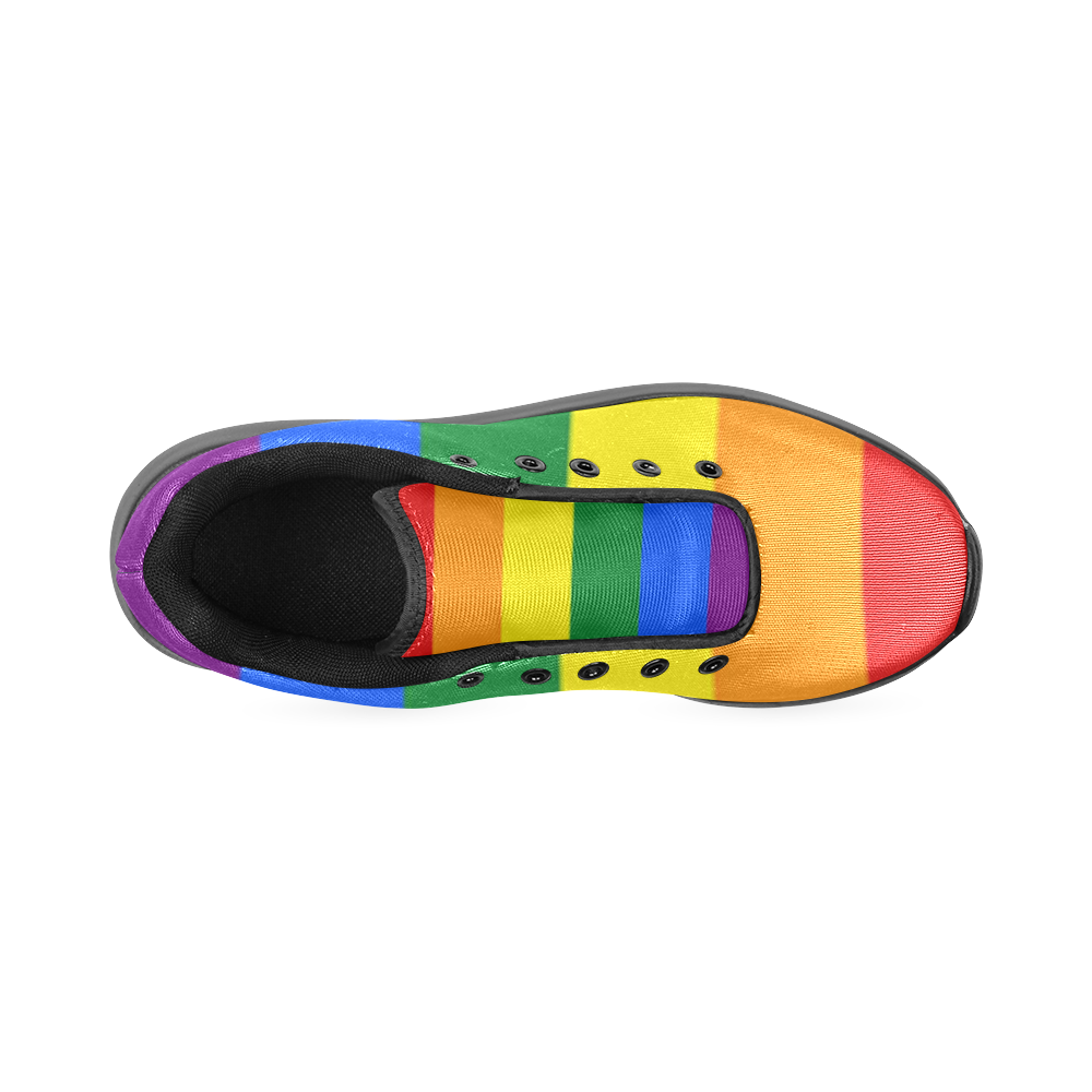 Gay Pride Rainbow Flag Stripes Women’s Running Shoes (Model 020)