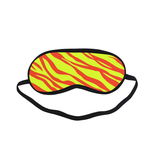 Cherry Red Sunshine Yellow Zebra Stripes Sleeping Mask