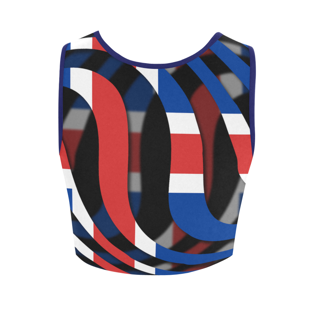 The Flag of Iceland Women's Crop Top (Model T42)