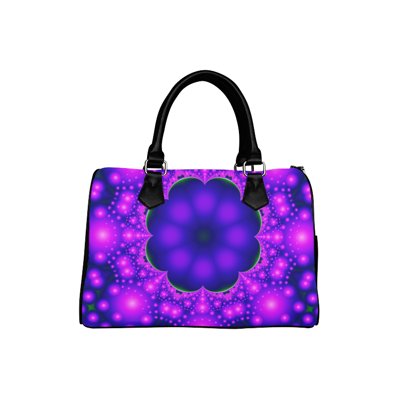 Purple and pink glow Boston Handbag (Model 1621)