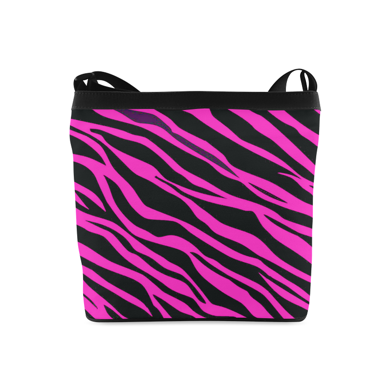 Hot Pink Zebra Stripes Crossbody Bags (Model 1613)