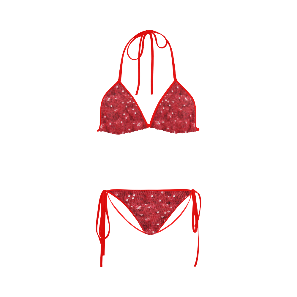 Sparkling Sequin-Like Pattern Custom Bikini Swimsuit