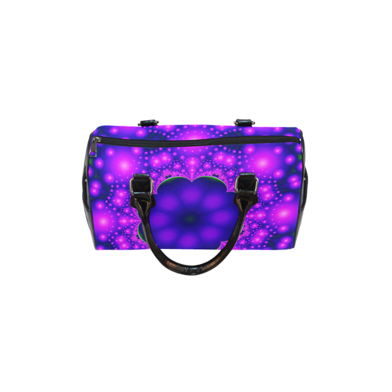 Purple and pink glow Boston Handbag (Model 1621)