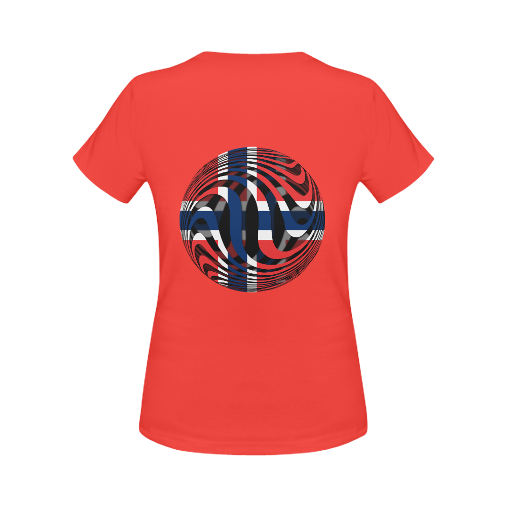 The Flag of Norway Women's Classic T-Shirt (Model T17）