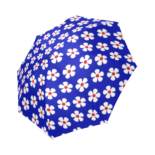 70's Flowers RWB Foldable Umbrella (Model U01)