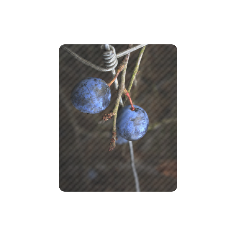 Blue Berry Wire Fence Summer Nature Rectangle Mousepad