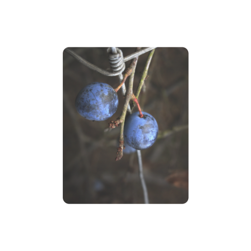 Blue Berry Wire Fence Summer Nature Rectangle Mousepad