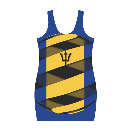 The Flag of Barbados Medea Vest Dress (Model D06)