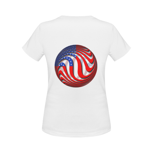 Flag of United States of America Women's Classic T-Shirt (Model T17）