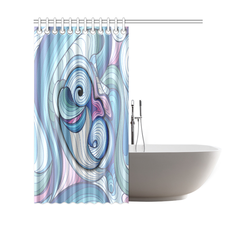 Astract dolphin fantasy Shower Curtain 69"x70"