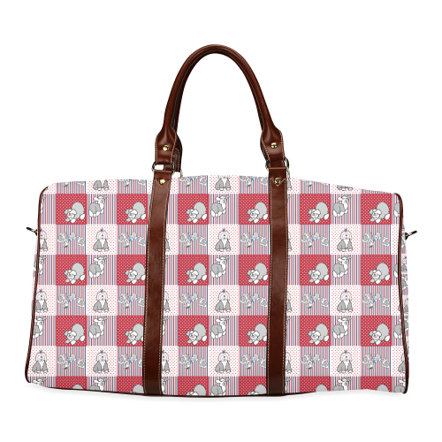 Red, White and Blue Waterproof Travel Bag/Large (Model 1639)