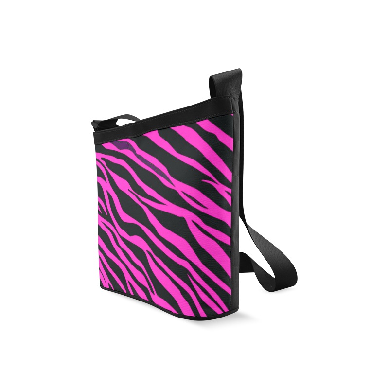 Hot Pink Zebra Stripes Crossbody Bags (Model 1613)