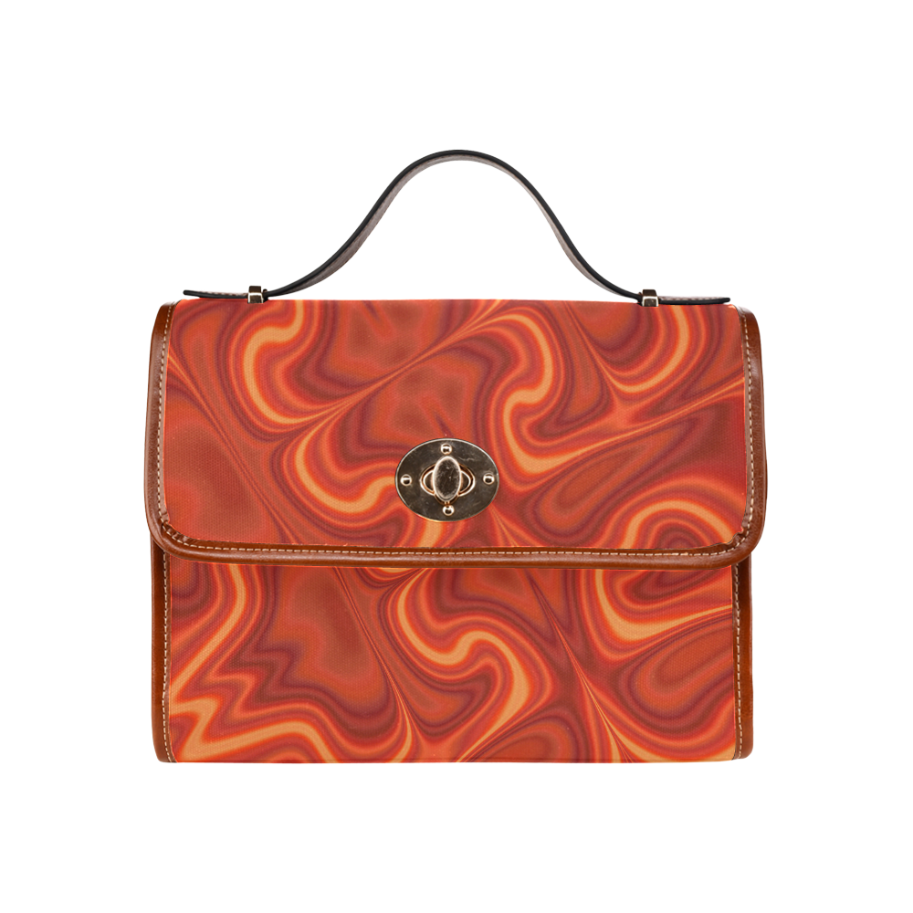 Fiery Fire Waterproof Canvas Bag/All Over Print (Model 1641) | ID: D384959