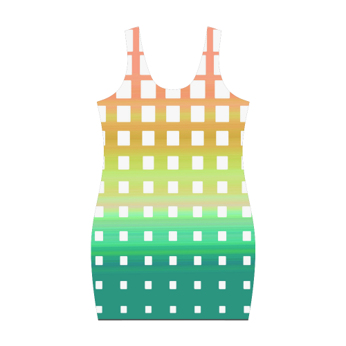 Rainbow squares 2 Medea Vest Dress (Model D06)