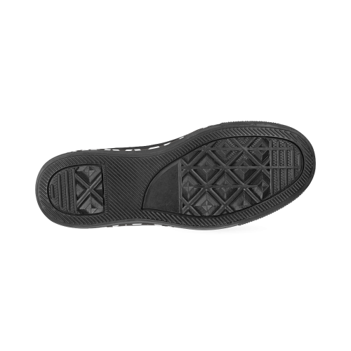 HIPSTER zigzag chevron pattern black & white Women's Classic Canvas Shoes (Model 018)