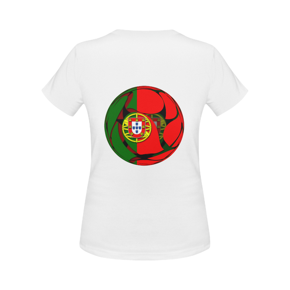 The Flag of Portugal Women's Classic T-Shirt (Model T17）